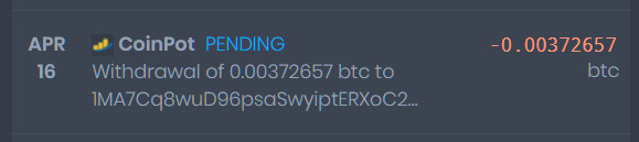 CoinPot系列水龍頭證實可以拿到幣囉，以下是 CoinPot to binance
