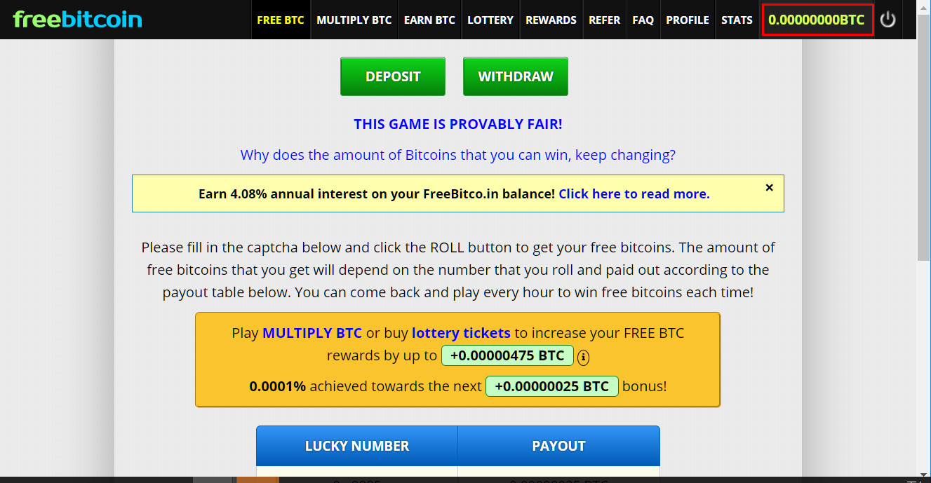 免費比特幣 - 老字號水龍頭 freebitco 教學 ( 確定出金 )