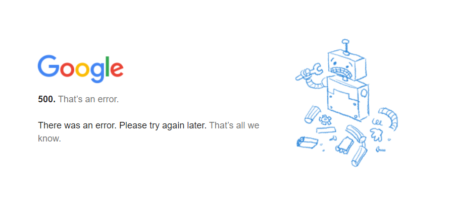 Google 掛了 Google 掛了